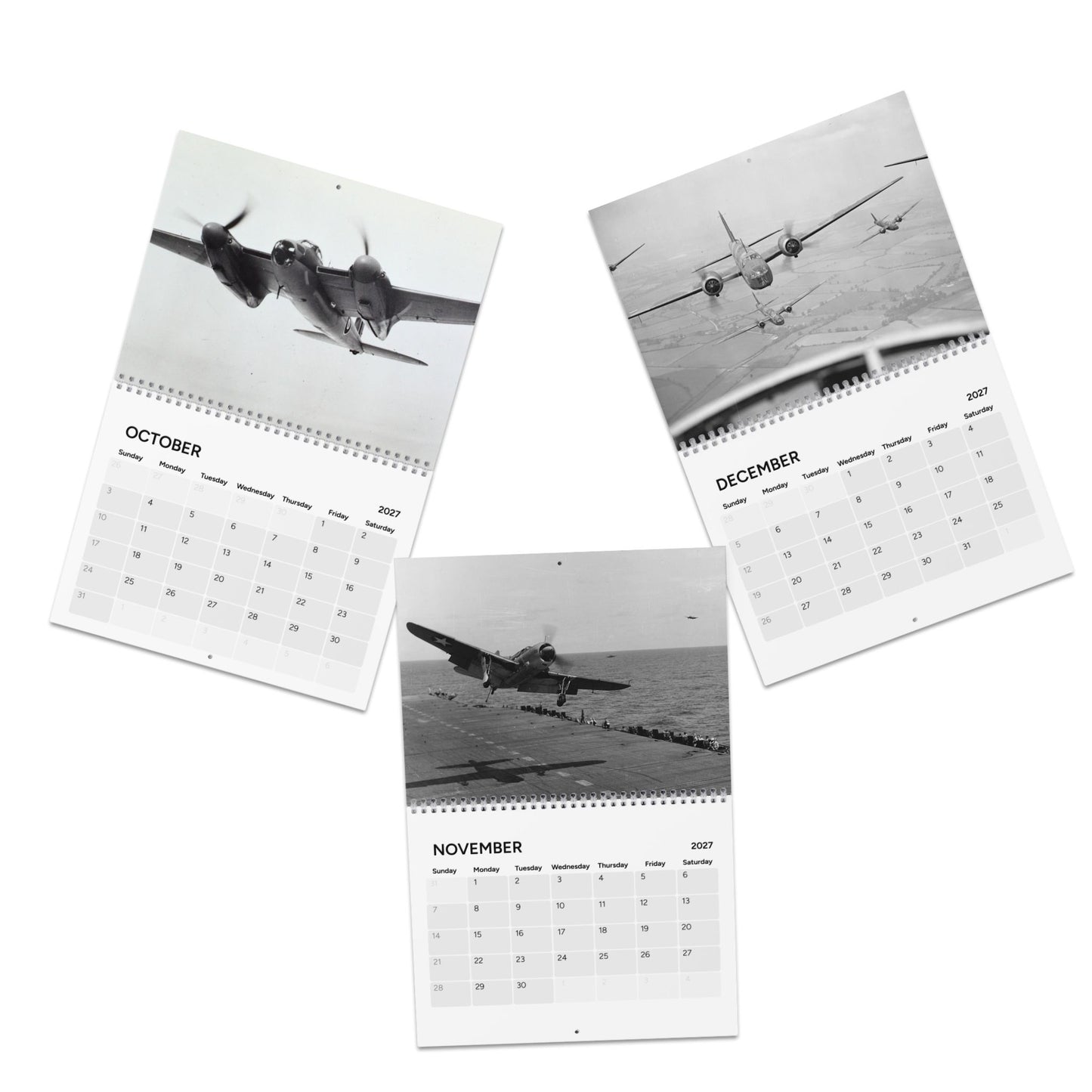 Vintage WW2 Bombers 2027 Wall Calendar