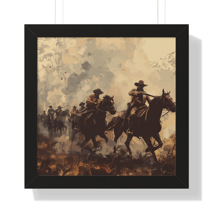 Historical Cowboy Framed Poster