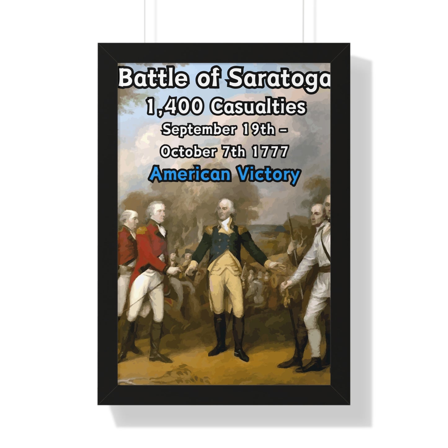 Historical Battle of Saratoga Framed Poster