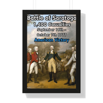 Historical Battle of Saratoga Framed Poster