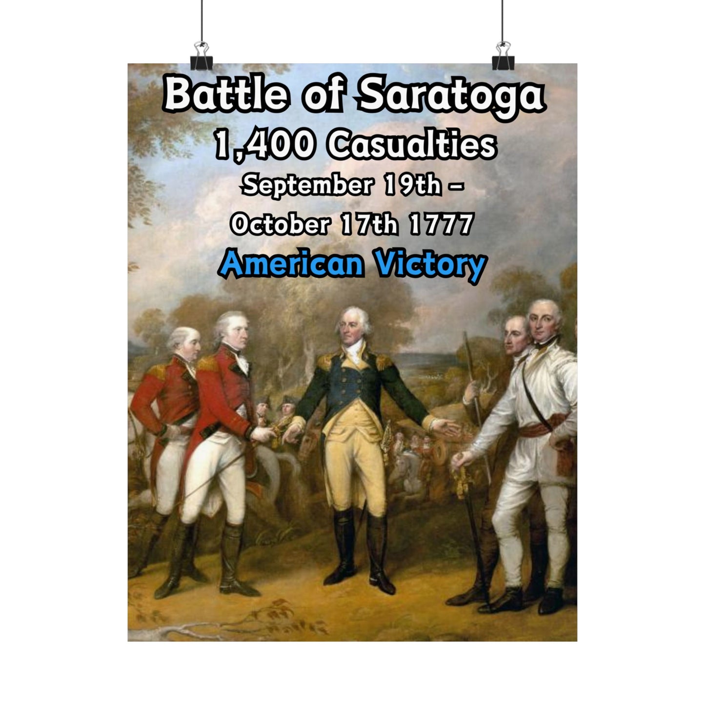 Battle of Saratoga Vertical Matte Poster