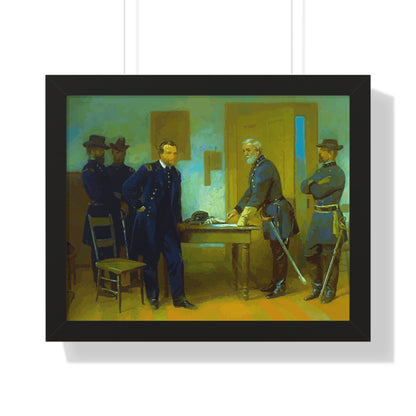 Robert E. Lee Surrenders at Appomattox to General Grant Framed Painting Poster