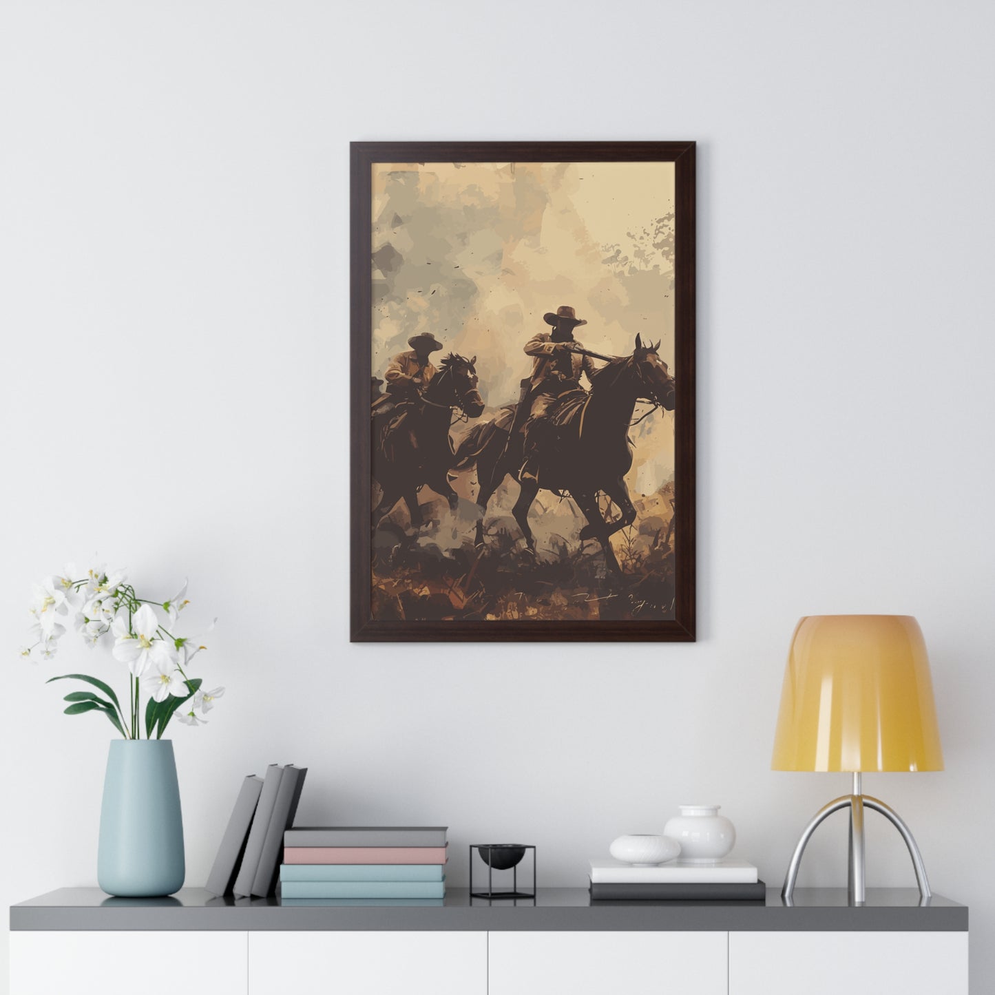 Historical Cowboy Framed Poster