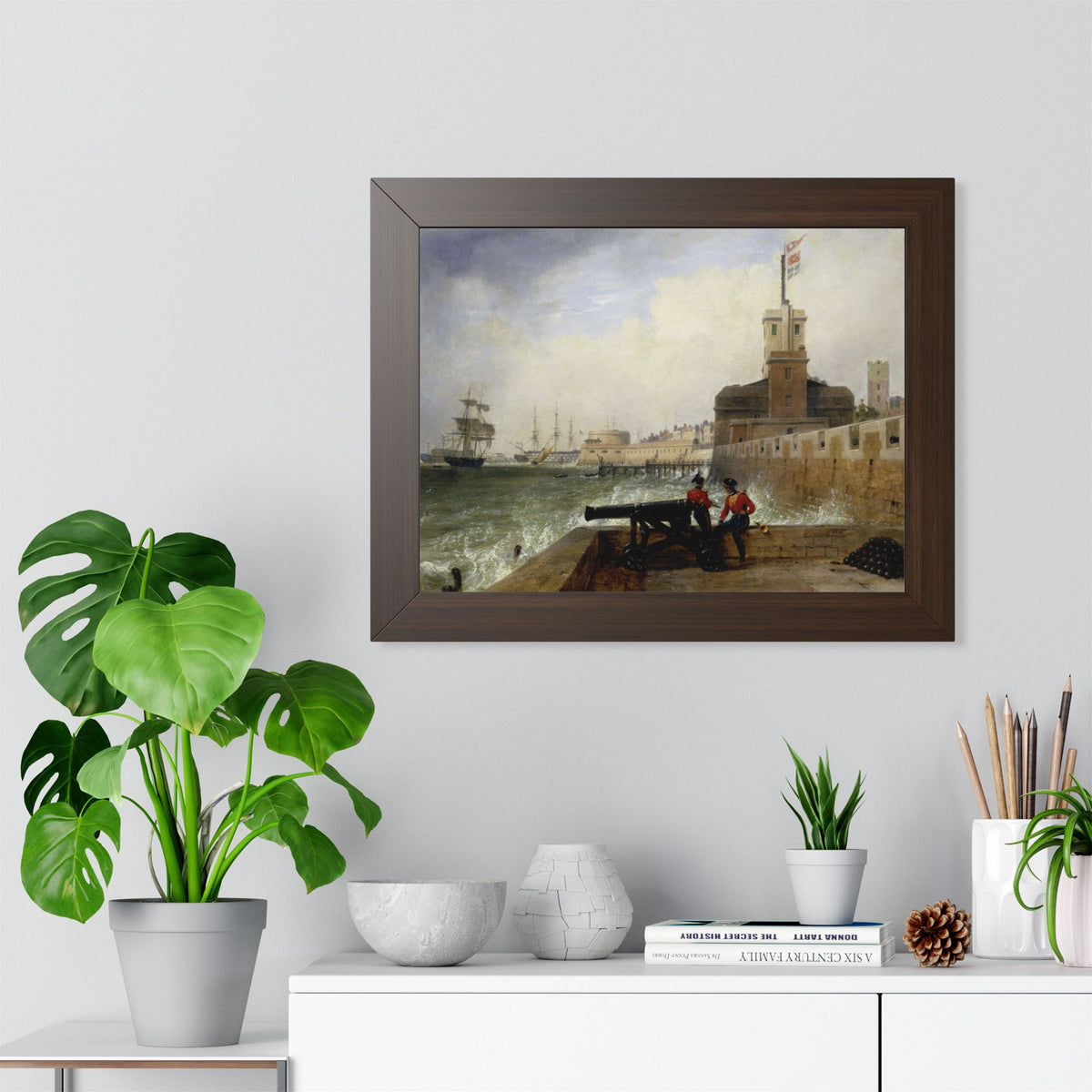 Semaphore at Portsmouth Framed Print | Edward William Cooke, 1836