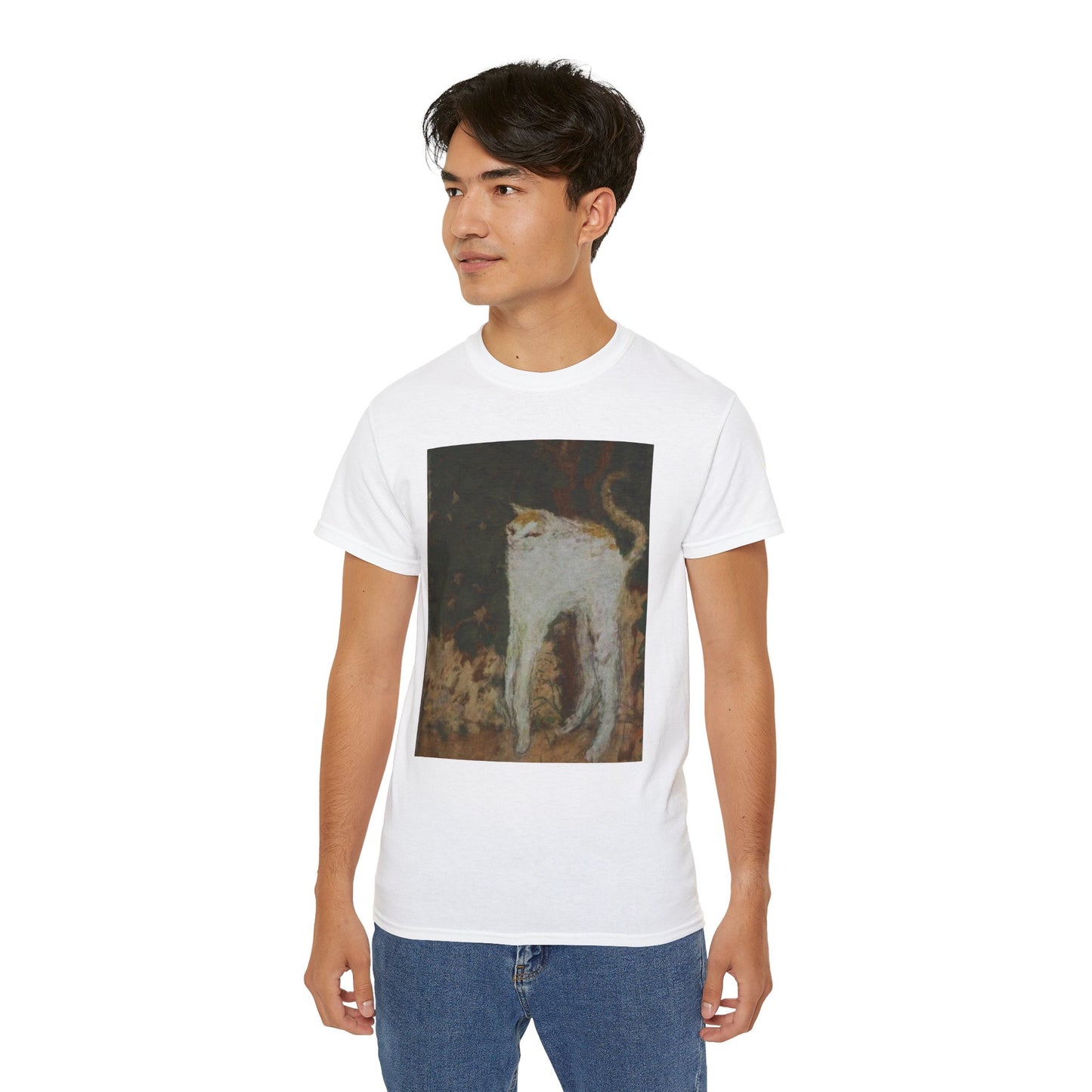 The White Cat Painting Unisex Ultra Cotton Shirt