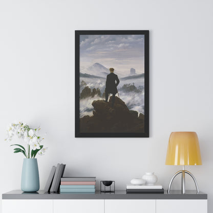 Historical Wanderer above the Fog Framed Painting Framed