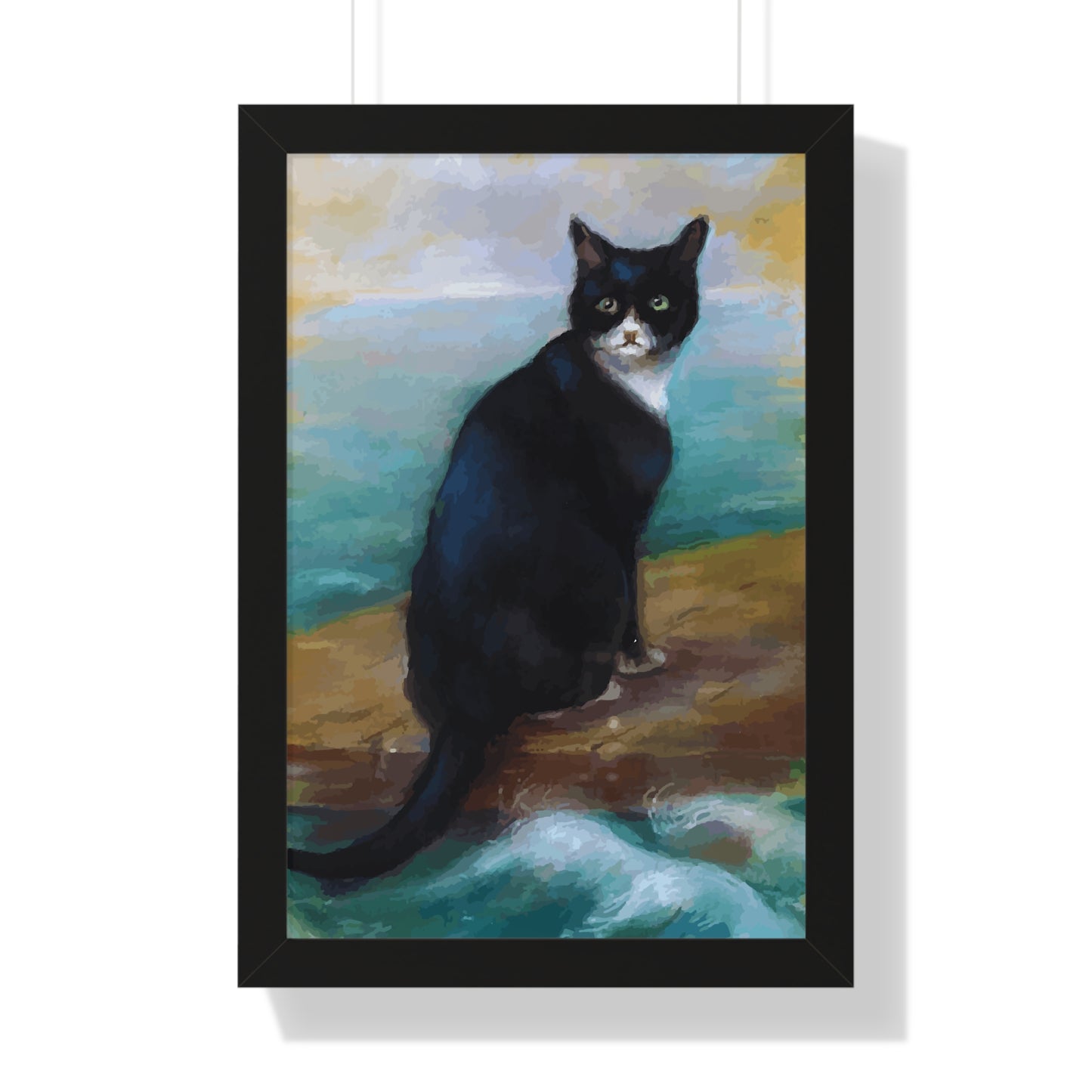 Bismarck Oskar Cat Framed Painting Poster