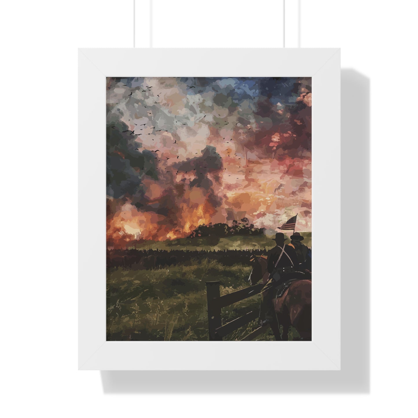 Historical Civil War Sunset Framed Poster