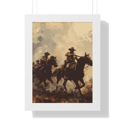 Historical Cowboy Framed Poster