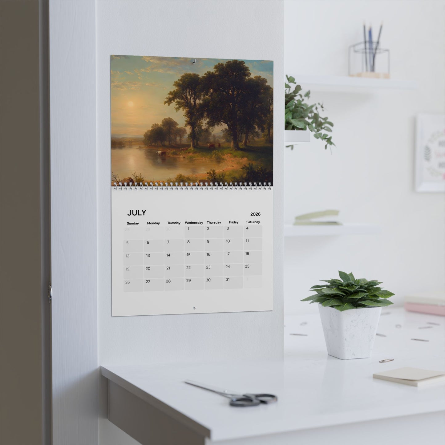 2026 American Landscape (Grid Style) Calendar