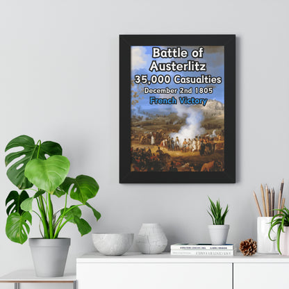 Historical Napoleonic War Battle of Austerlitz Framed Poster