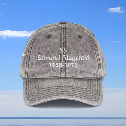 Edmund Fitzgerald Embroidered Vintage Hat
