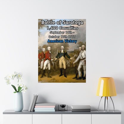 Battle of Saratoga Vertical Matte Poster