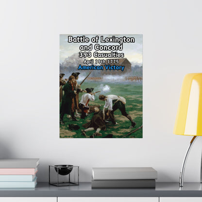 Battle of Lexington and Concord Vertical Matte Poster