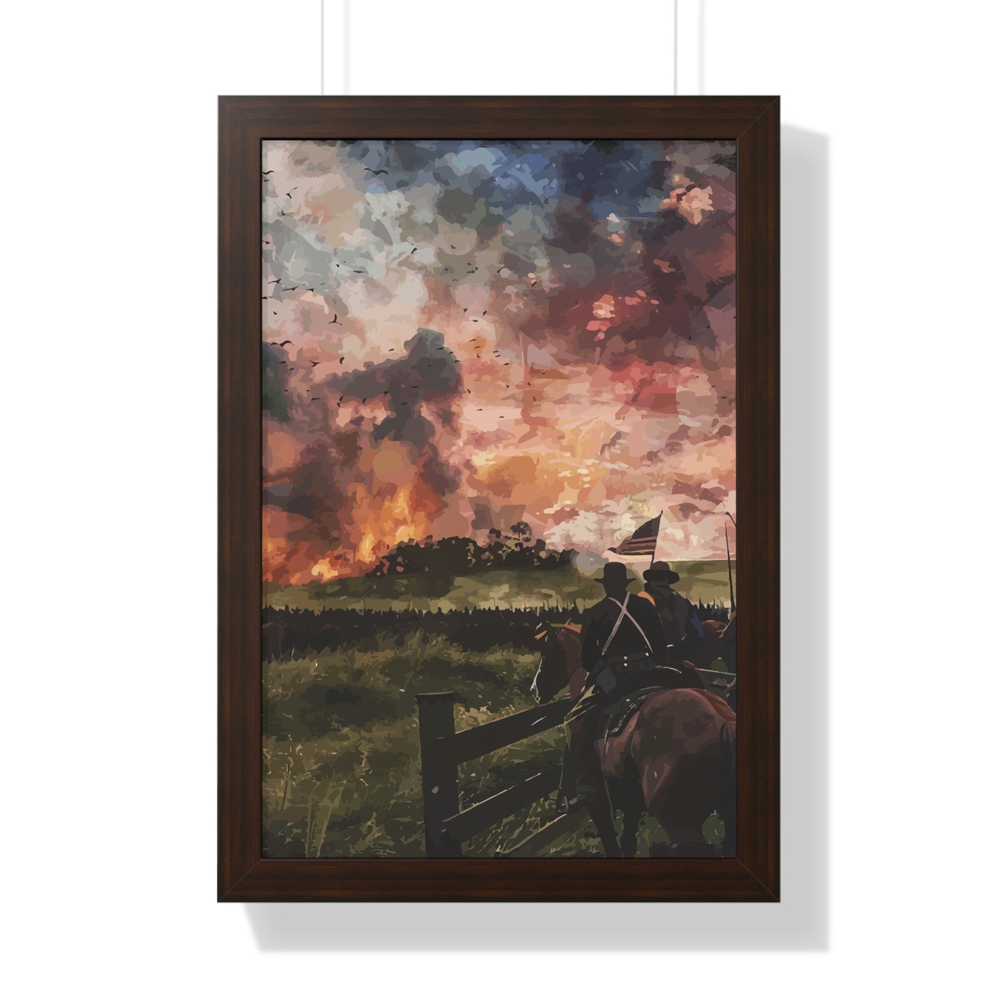 Historical Civil War Sunset Framed Poster