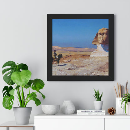 Napoleon Bonaparte in Egypt before a Sphinx Framed Painting Poster