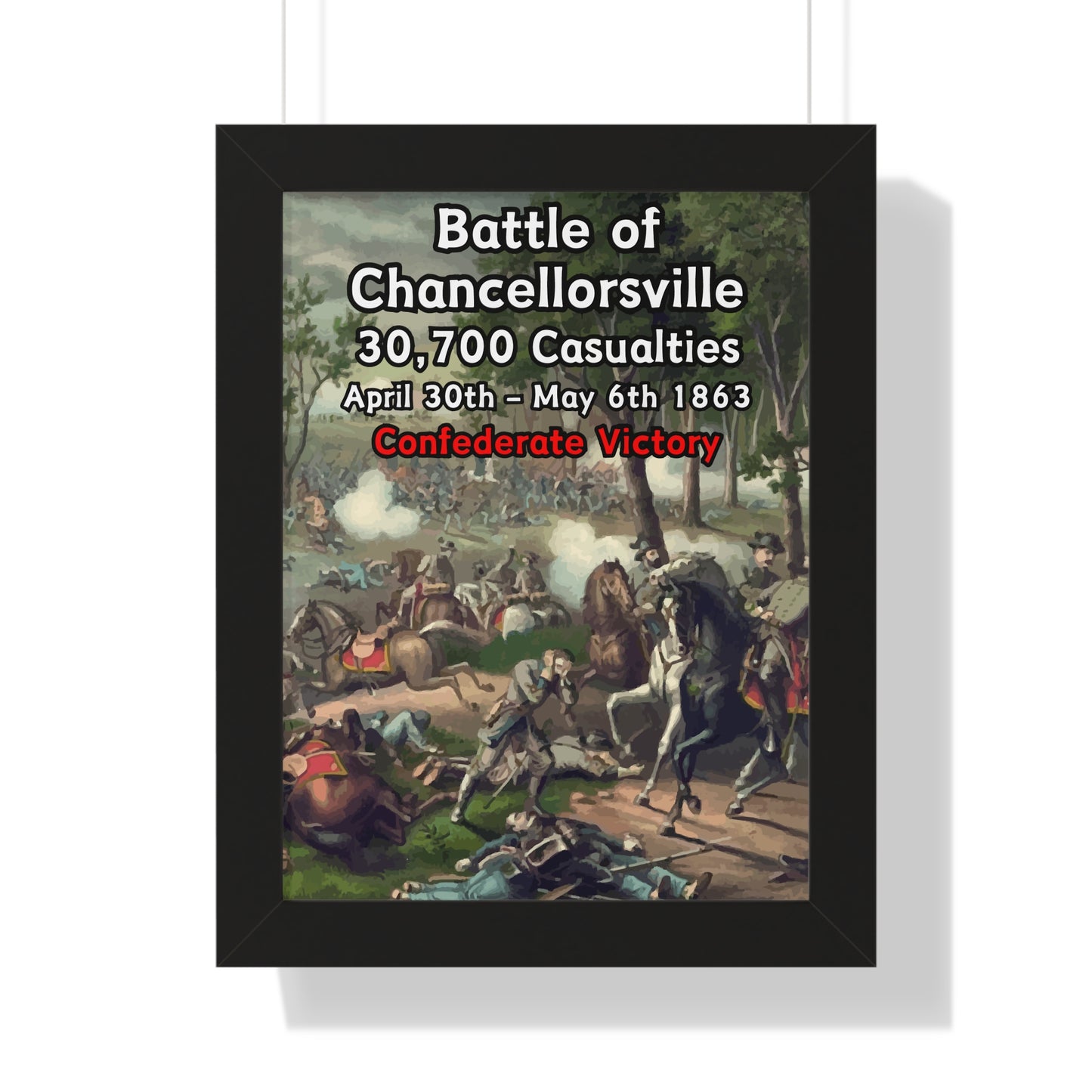 Gerahmtes Poster Historische Schlacht von Chancellorsville