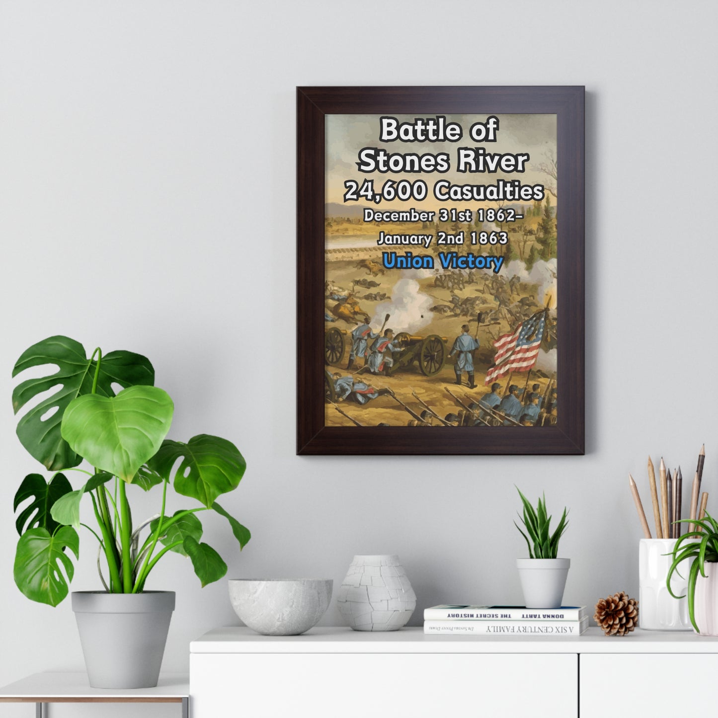 Historical Battle of Stones River Framed Poster