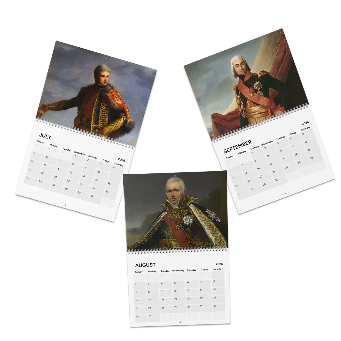 Napoleon's Marshals 2026 (Grid Style) Calendar