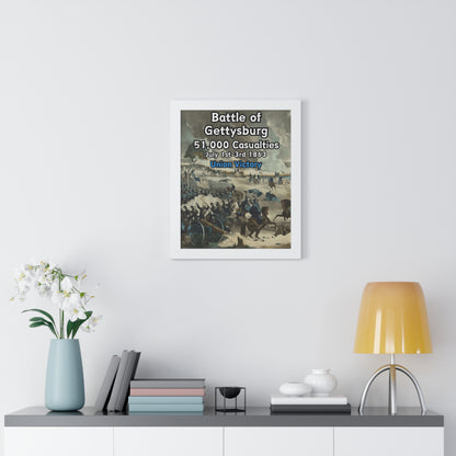 Historical Battle of Gettysburg Framed Poster