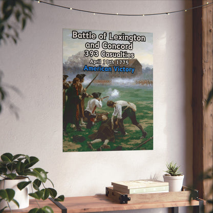 Battle of Lexington and Concord Vertical Matte Poster