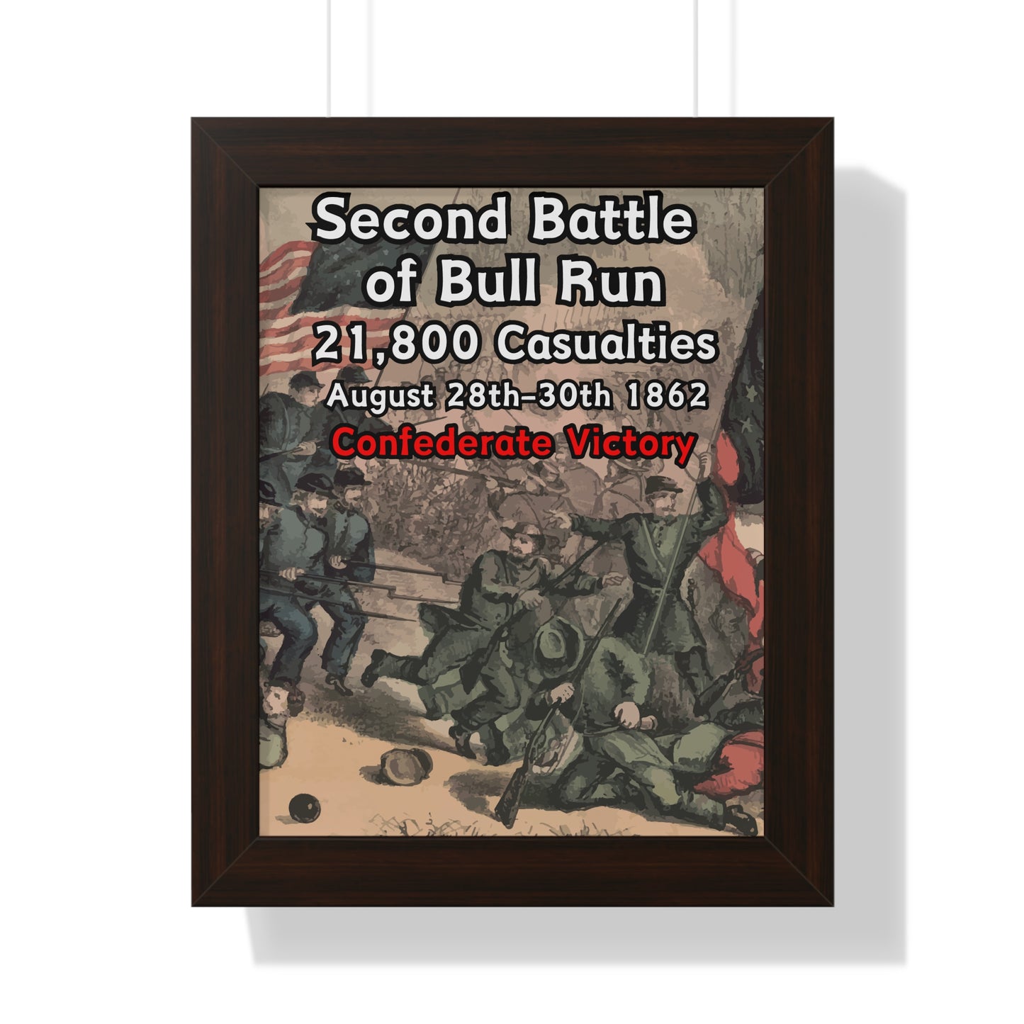 Historical Second Battle of Bull Run Framed Poster