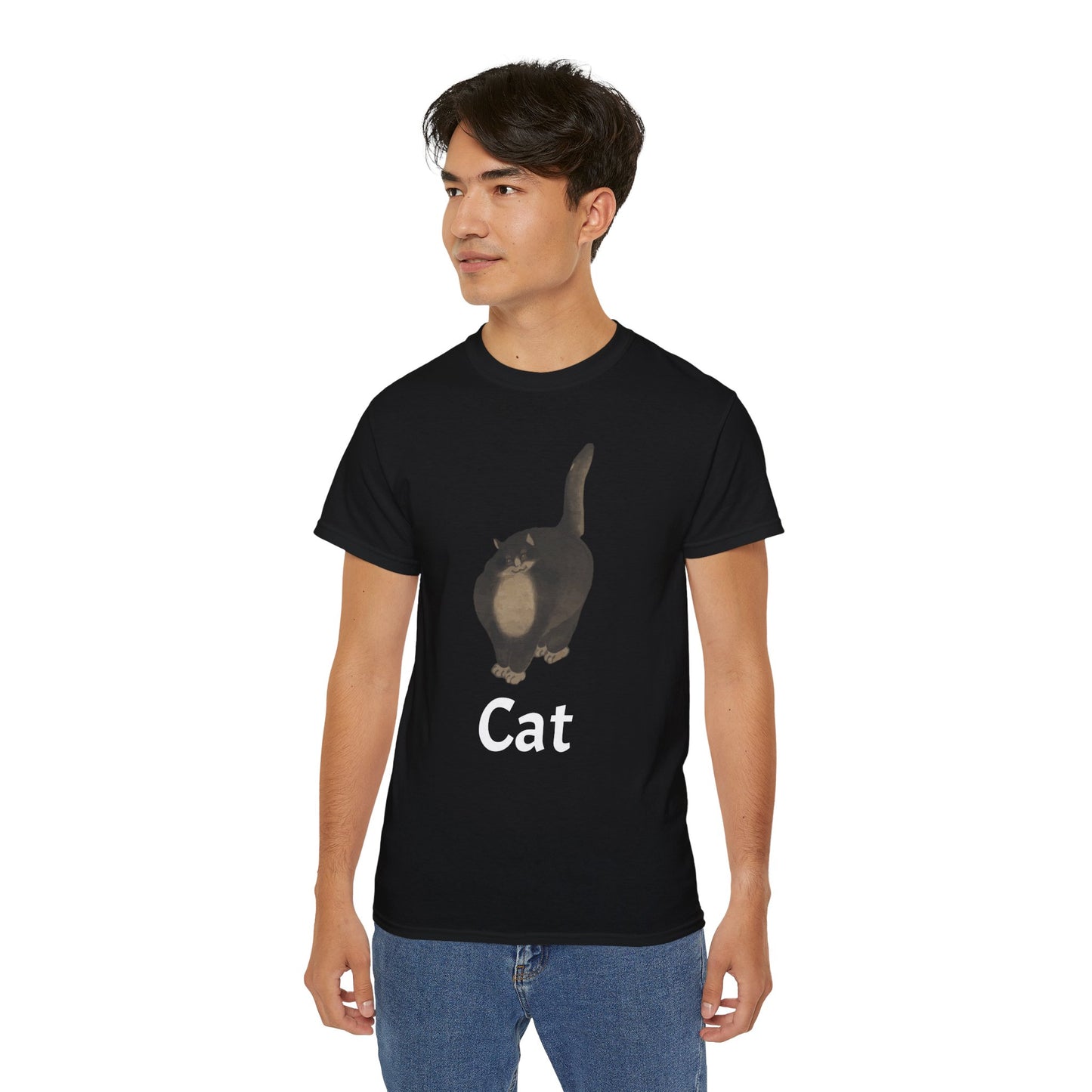 The Black Cat Cutout Painting Unisex Ultra Cotton Shirt