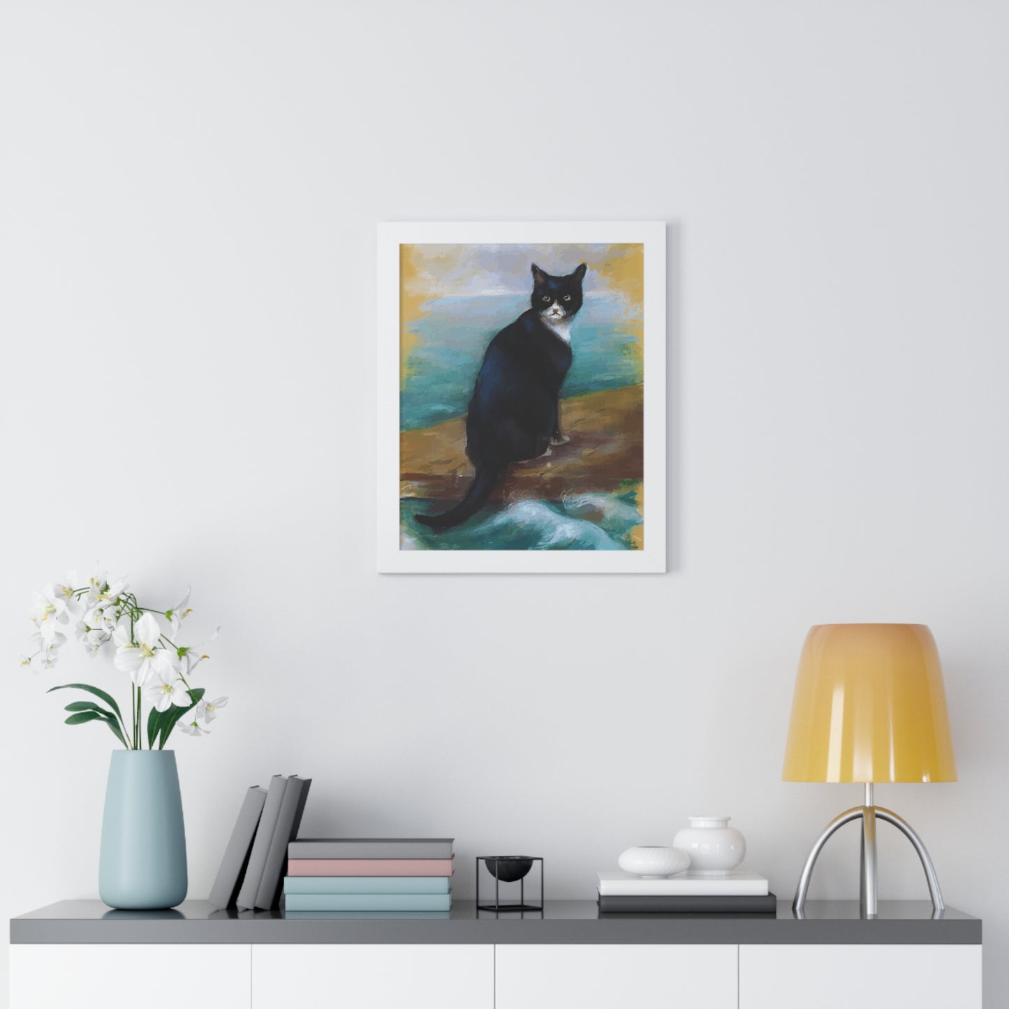 Bismarck Oskar Cat Framed Painting Poster