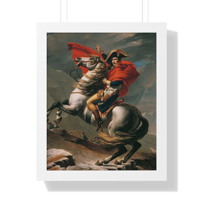 Historical Napoleon Bonaparte at the Great St. Bernard Mountain Alps Painting Poster