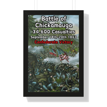 Gerahmtes Poster Historische Schlacht von Chickamauga