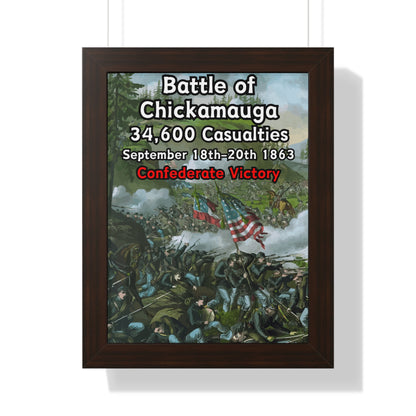 Gerahmtes Poster Historische Schlacht von Chickamauga