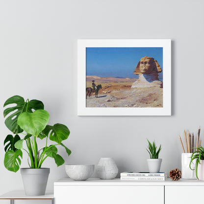 Napoleon Bonaparte in Egypt before a Sphinx Framed Painting Poster