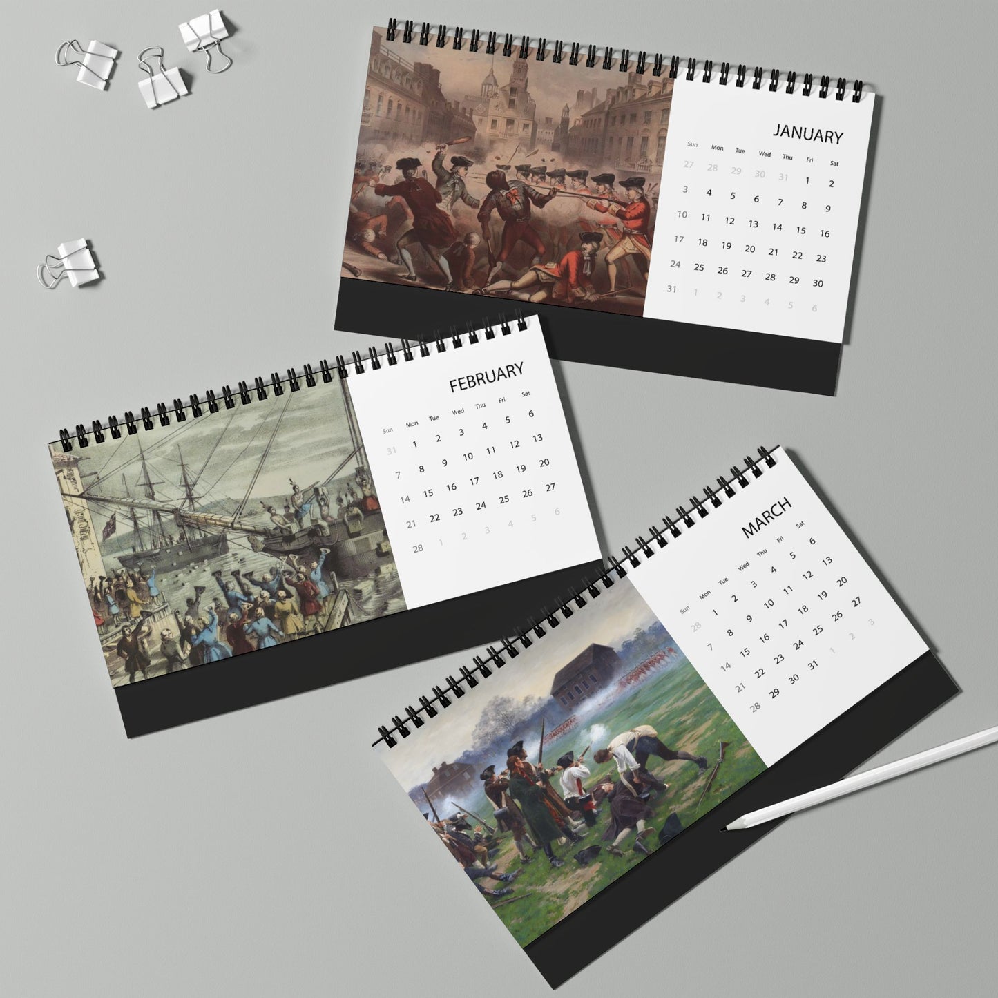 Revolutionary War 2027 Desktop Calendar