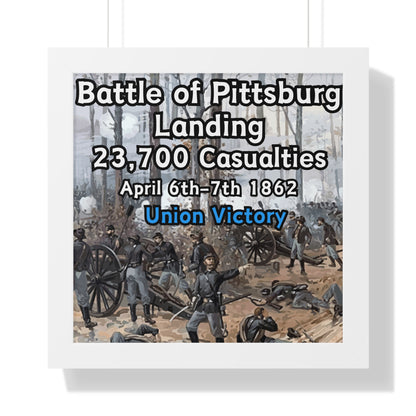 Gerahmtes Poster Historische Schlacht von Pittsburg Landing