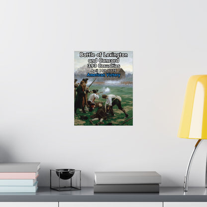 Battle of Lexington and Concord Vertical Matte Poster