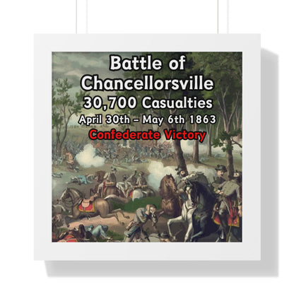 Gerahmtes Poster Historische Schlacht von Chancellorsville