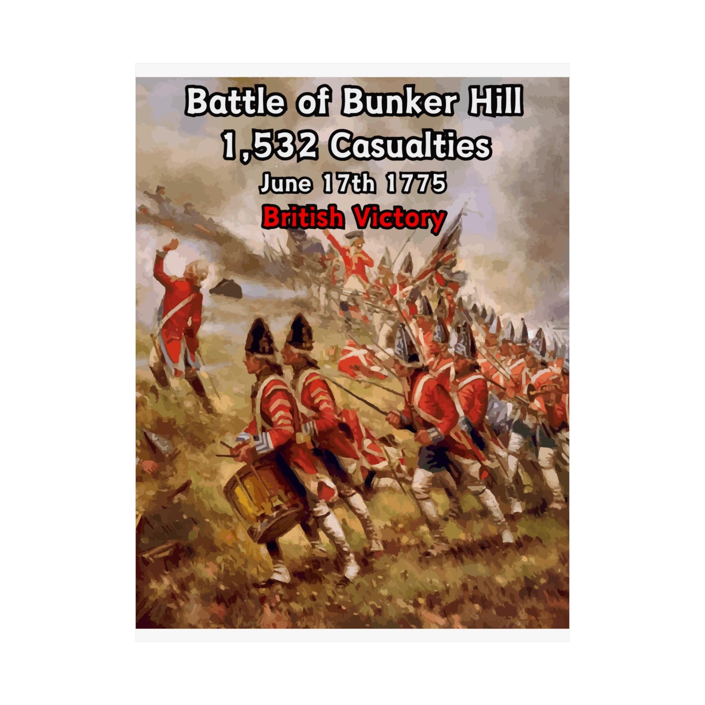 Battle of Bunker Hill Vertical Matte Poster