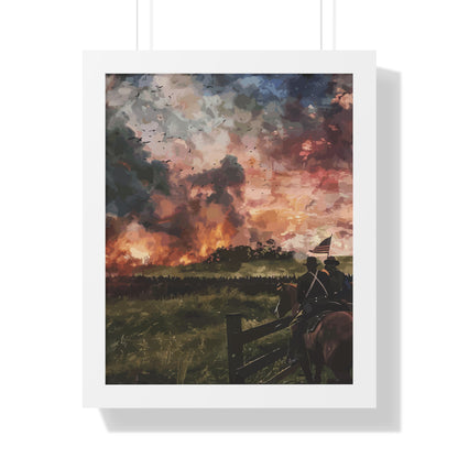 Historical Civil War Sunset Framed Poster