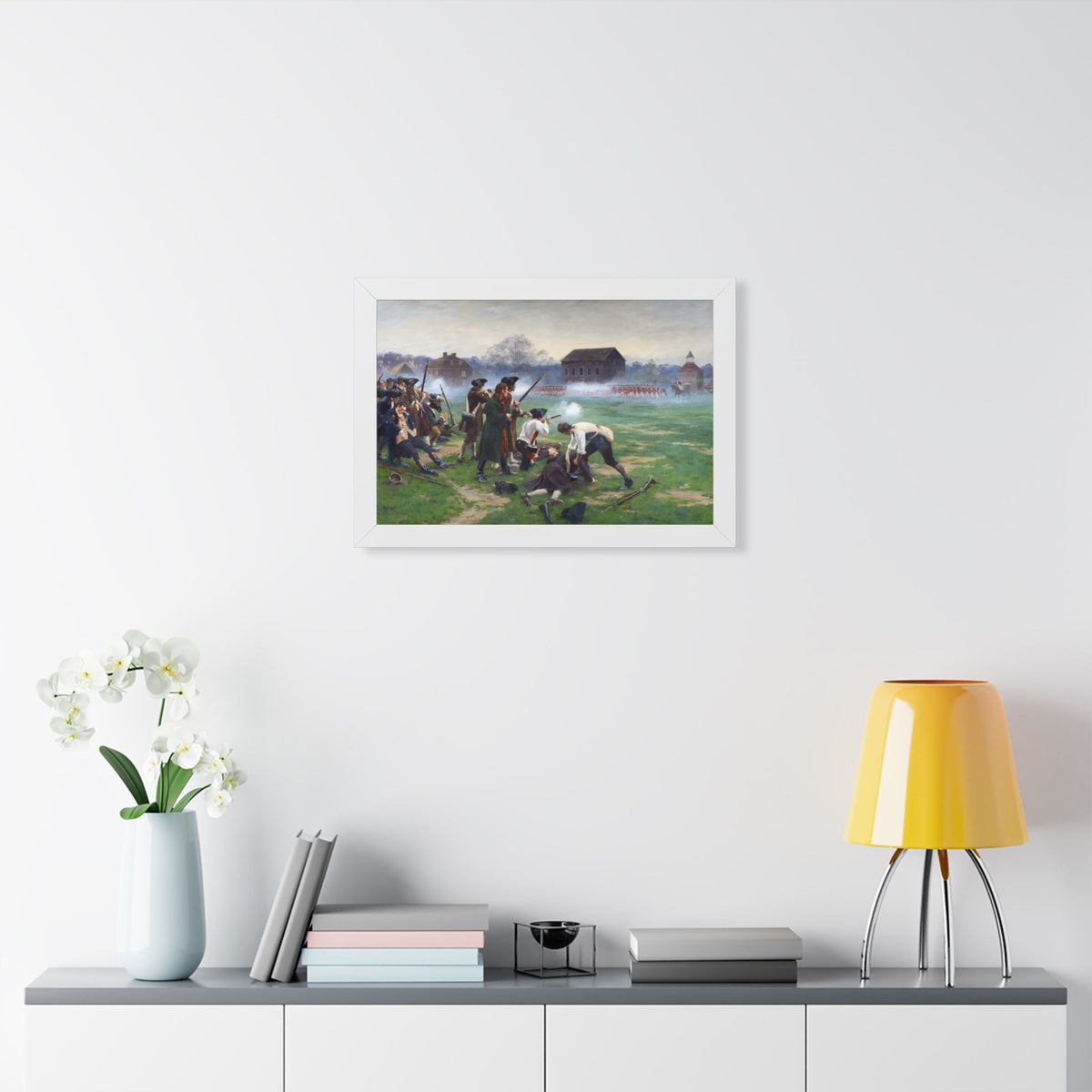 The Battle of Lexington Framed Print | William Barnes Wollen, 1910