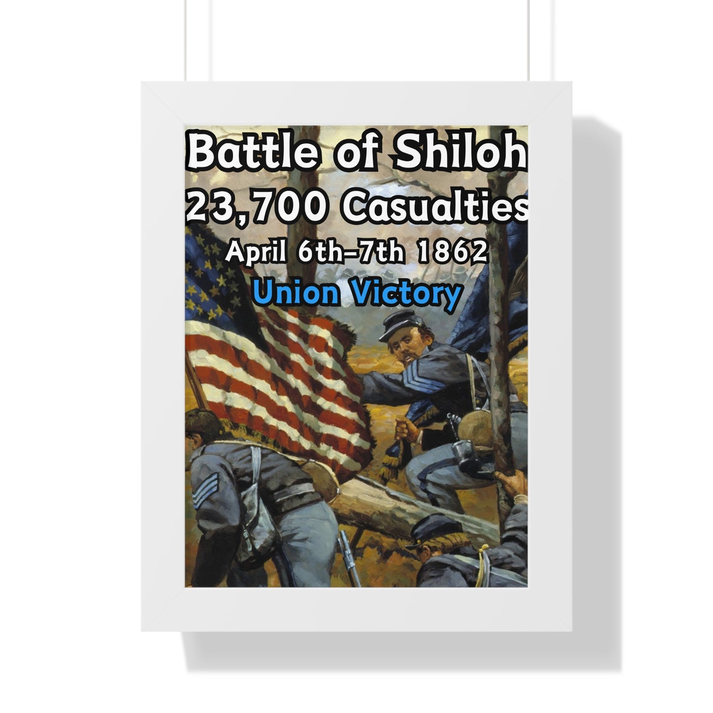 Gerahmtes Poster Historische Schlacht von Shiloh