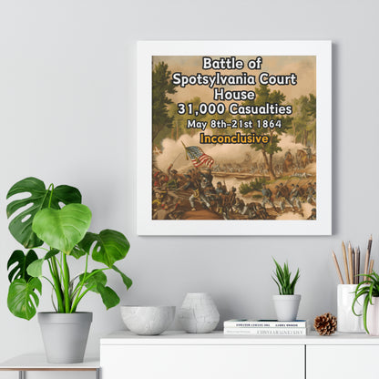 Historical Battle of Spotsylvania Court House Framed Poster