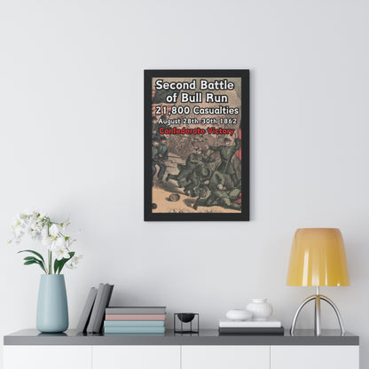 Historical Second Battle of Bull Run Framed Poster