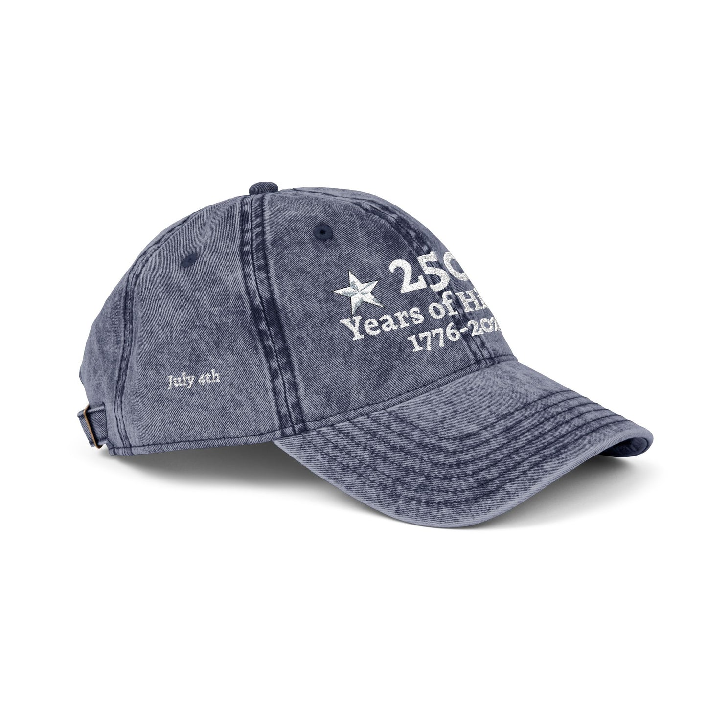 250 Years of History 1776-2026  Embroidered Vintage Hat