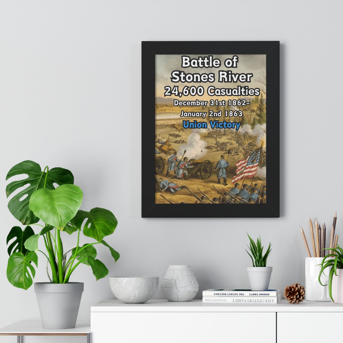 Historical Battle of Stones River Framed Poster