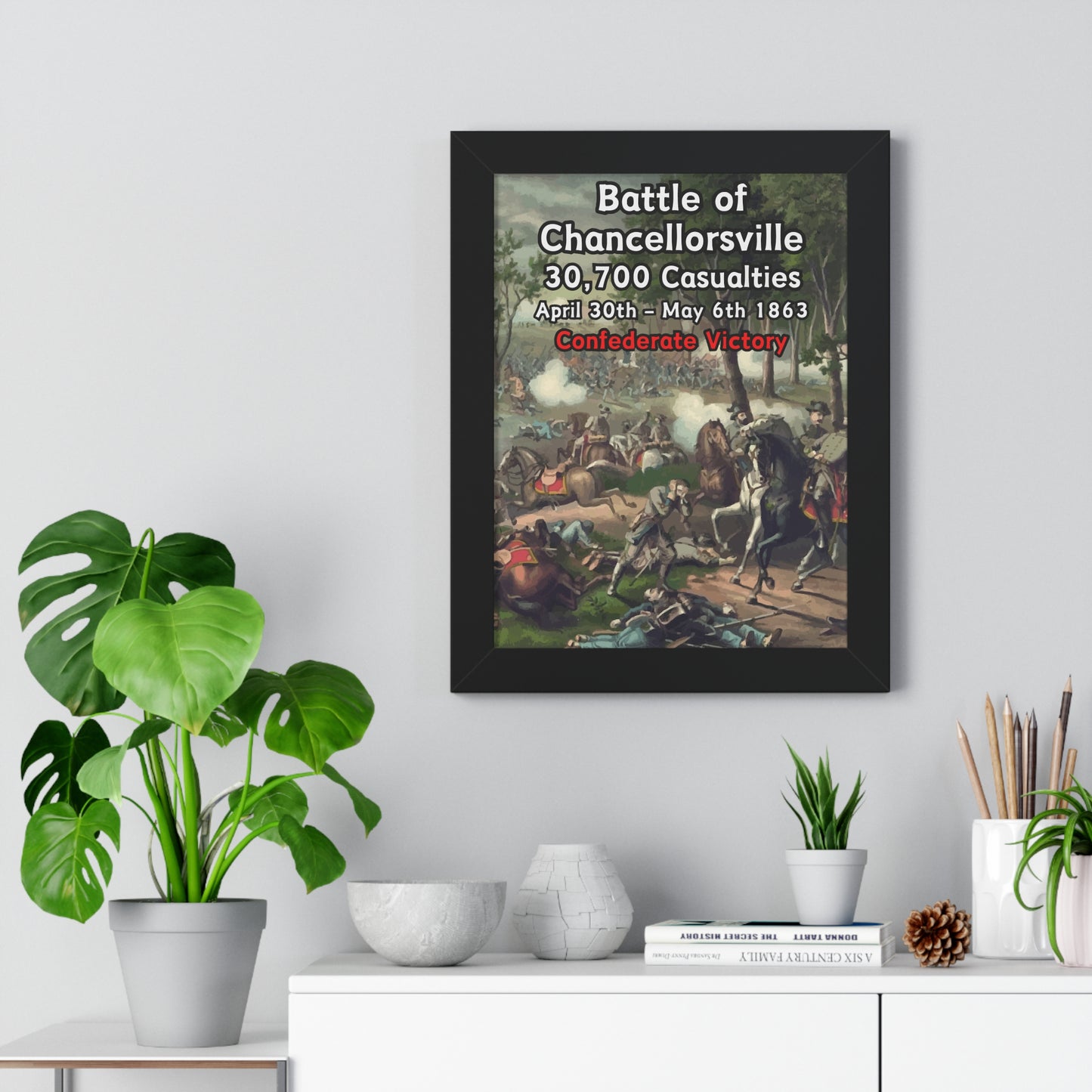 Gerahmtes Poster Historische Schlacht von Chancellorsville