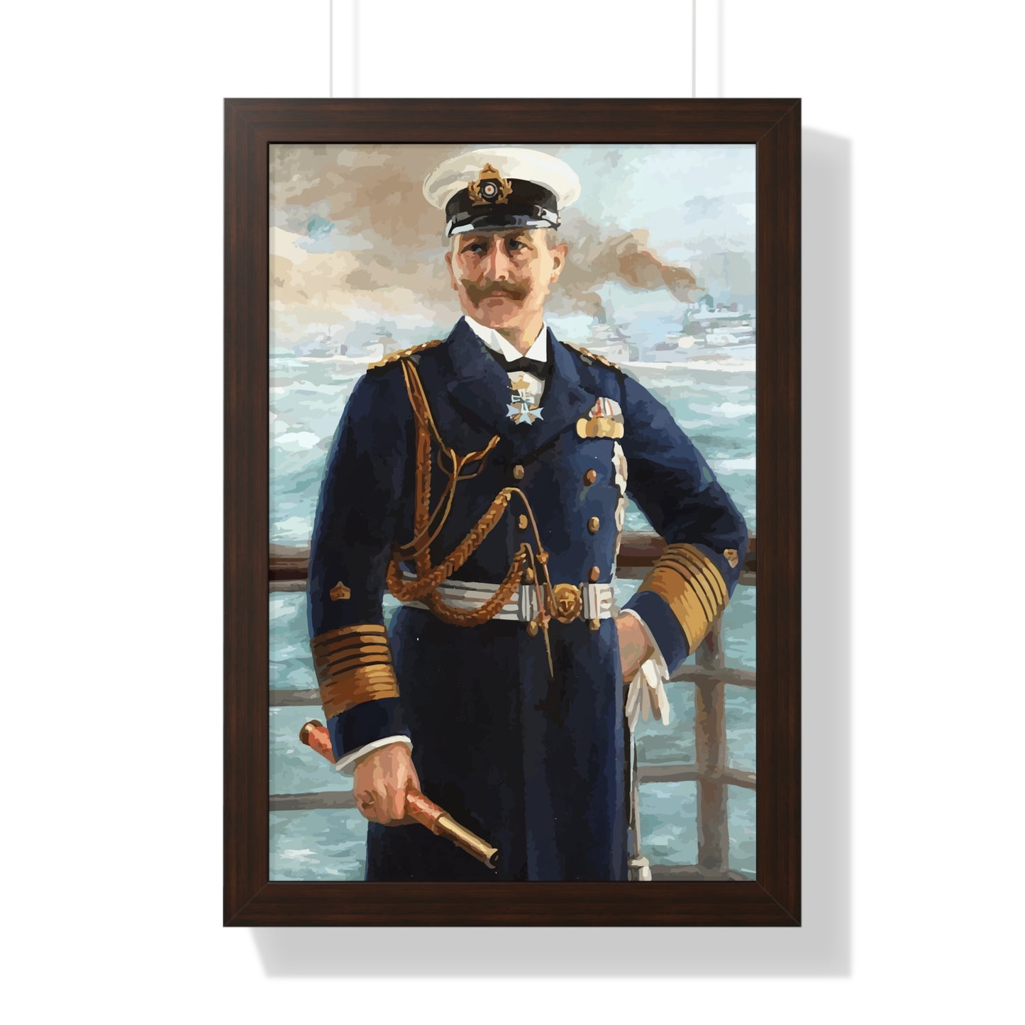 Kaiser Wilhelm II as Grand Admiral Framed Painting Poster