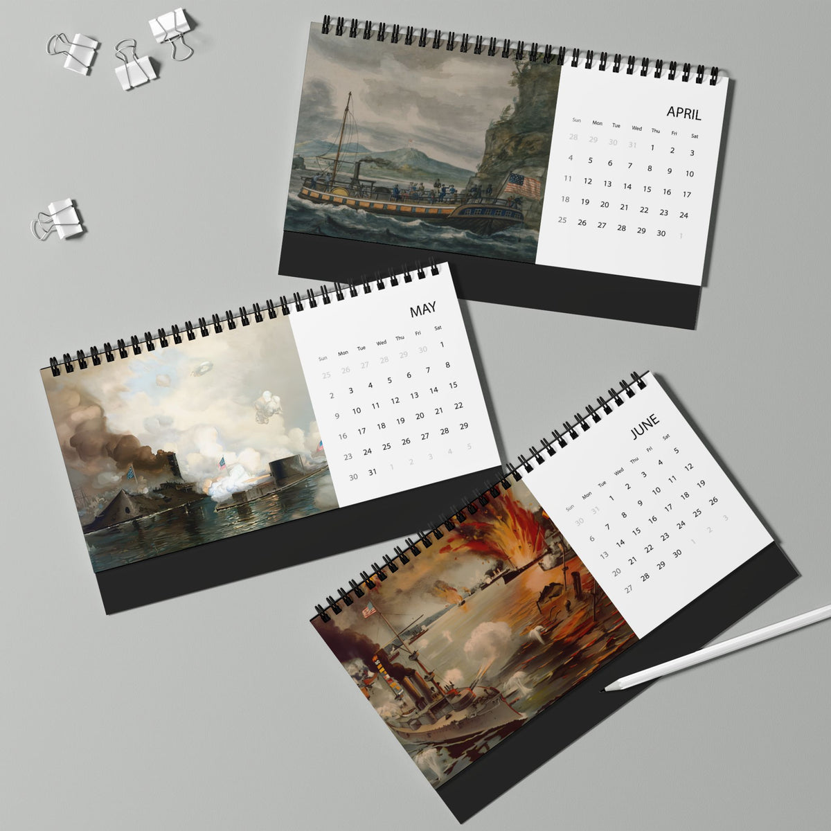 400 Years of American Ships 2027 Desktop Calendar
