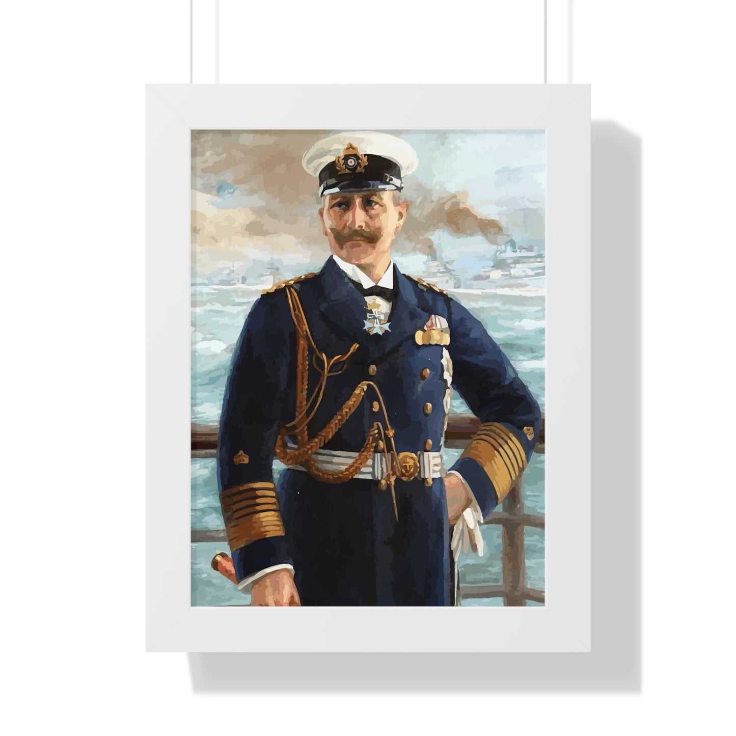 Kaiser Wilhelm II as Grand Admiral Framed Painting Poster