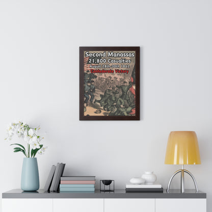 Historical Battle of Second Manassas Framed Poster