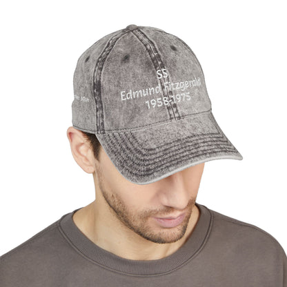 Edmund Fitzgerald Embroidered Vintage Hat